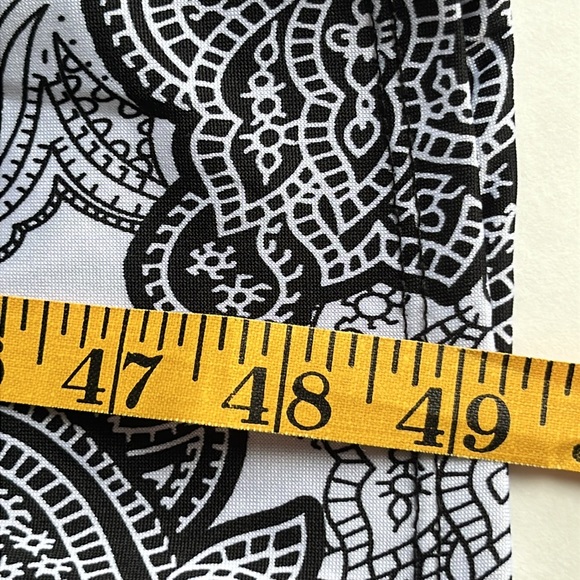 Perceptions New York Maxi Dress Fit & Flare Sz L Black & White Floral Paisley.. - Picture 10 of 10